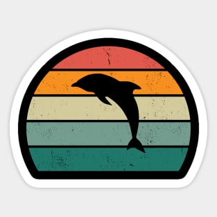 Dolphin Love Animal Retro Sticker